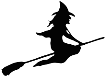 Flying Witch Silhouette